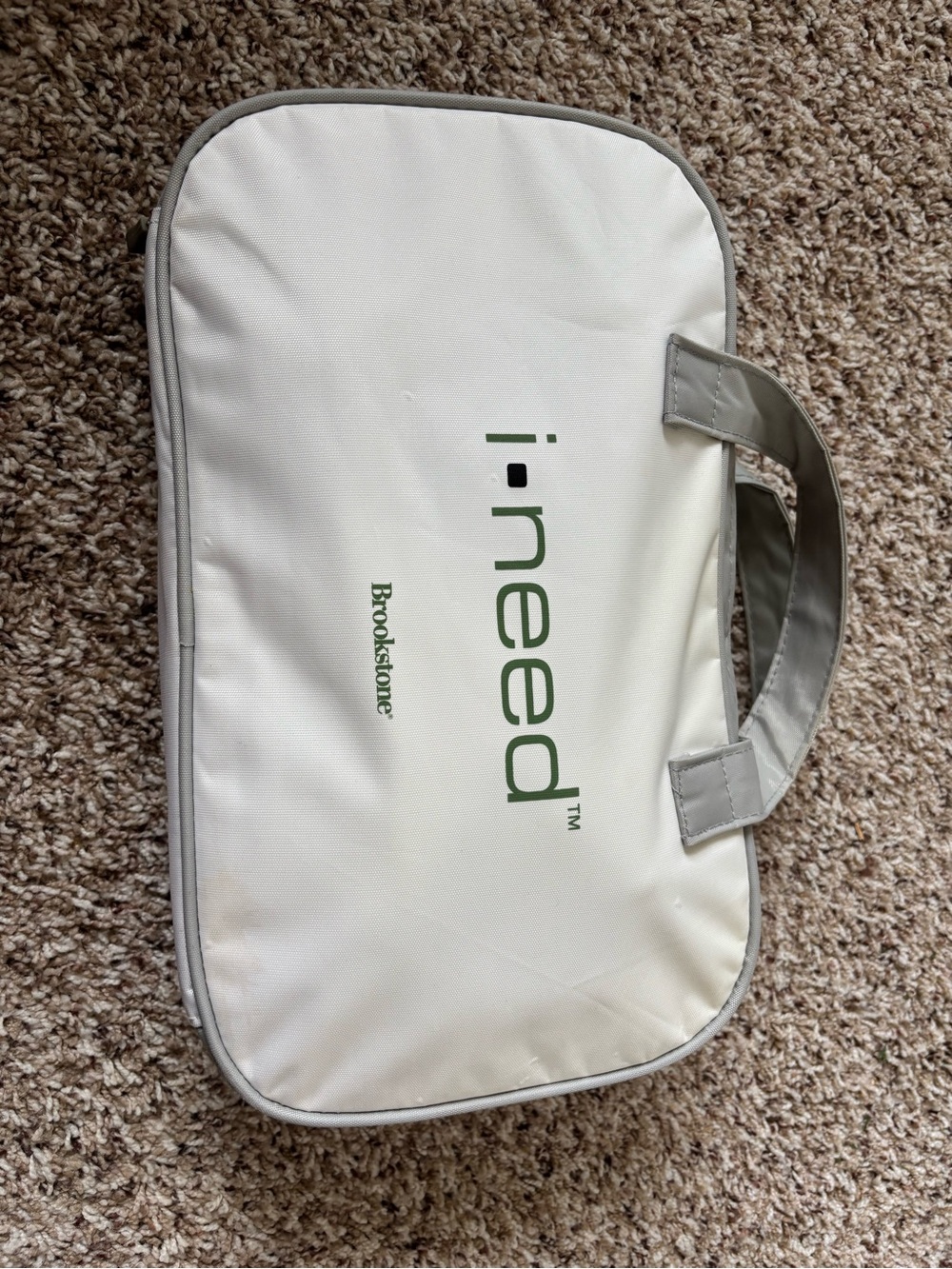 Brookstone i-need Lumbar Shiatsu Massager Cushion with Travel Bag